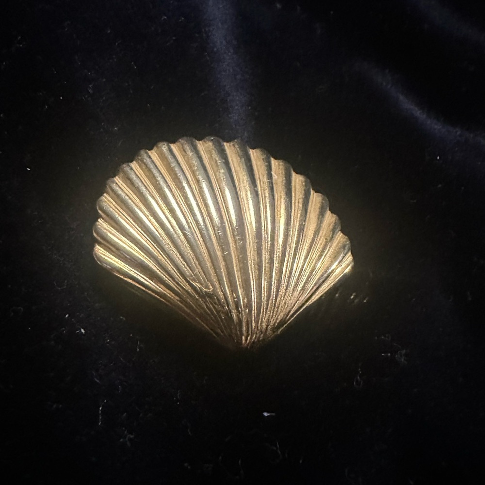 Gold Shell Brooch